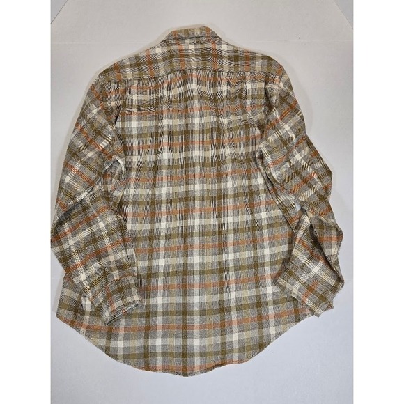 Vintage Sears Roebuck Plaid Flannel Shirt Mens XL Long Sleeve Button Up - Picture 2 of 6